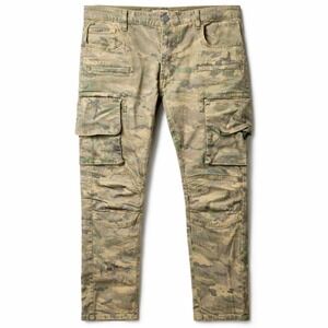 FWRD DENIM Cargo Jean Sz 34x32 Camo Stretch Double Knee 90s Y2K Grunge Hip Hop